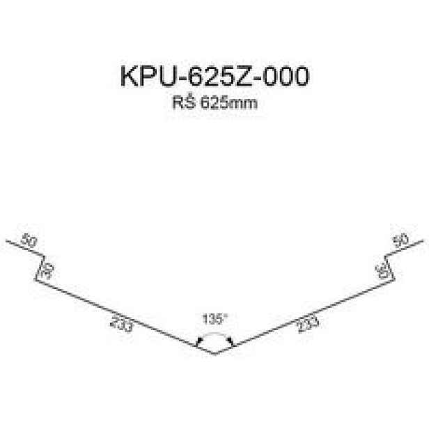 Úžlabí RS625Z-135-30 SP25 RAL7035 0,50mm 2bm