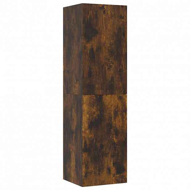 vidaXL Nástěnná TV skříňka kouřový dub 30,5 x 30 x 110 cm