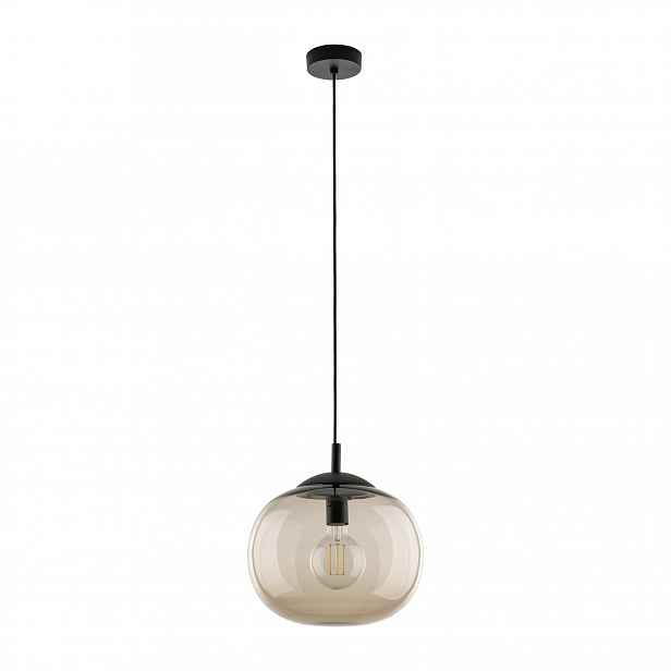 Závěsná lampa Vibe Černý Topaz Skleněný Stínidlo1xE27 25 cm Stropní Svítidlo Dům
