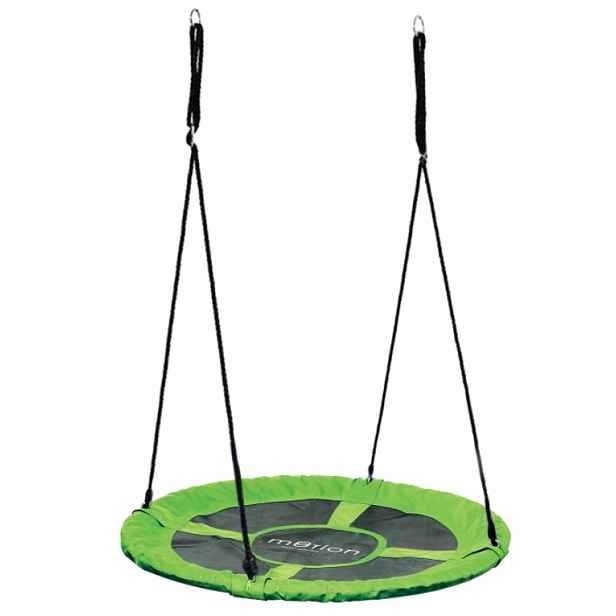 Závěsné zahradní křeslo pro děti s čapím hnízdem, průměr 100 cm, zelená barva