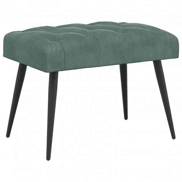 vidaXL Lavice s knoflíkovým prošíváním Mořská zelená 60 x 40 x 45 cm