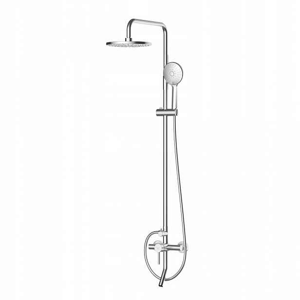 3-funkční dešťová sprcha s baterií Kseno Avapax ocel