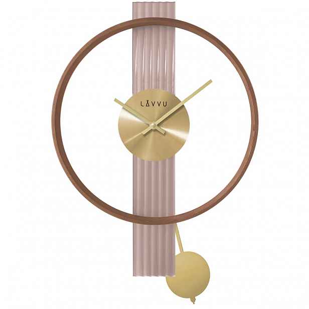 Lavvu LCT4090 dřevěné hodiny Art Deco, 33 x 51 cm
