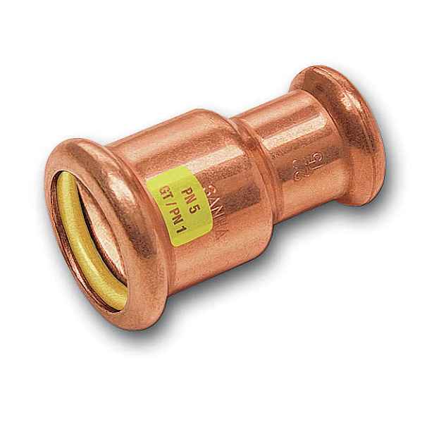 Nátrubek redukovaný lisovací Sanha Cu Press Gas 10240 28×15 mm FF