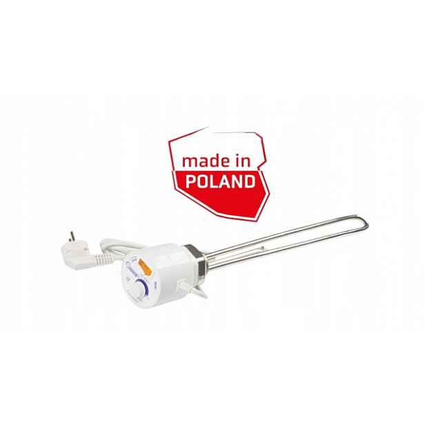 Polská ohřívačka pro termální bojler s termostatem a vypnutou funkcí 1500 W 1,5 kW 5/4"