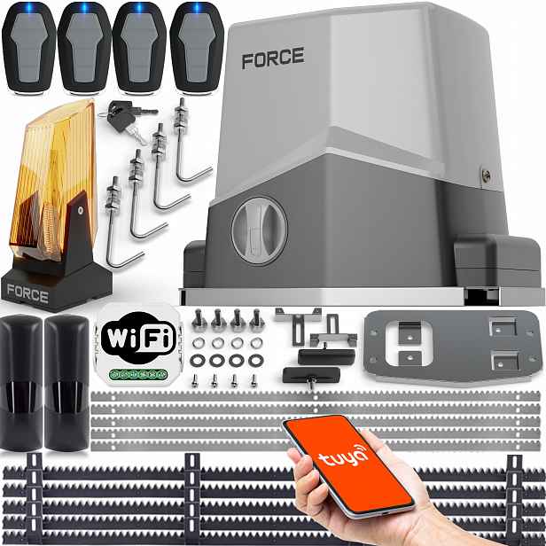 Force Tytan SL600 Pohon Pro Posuvné Brány do 600 kg, Led Lampa, WiFi