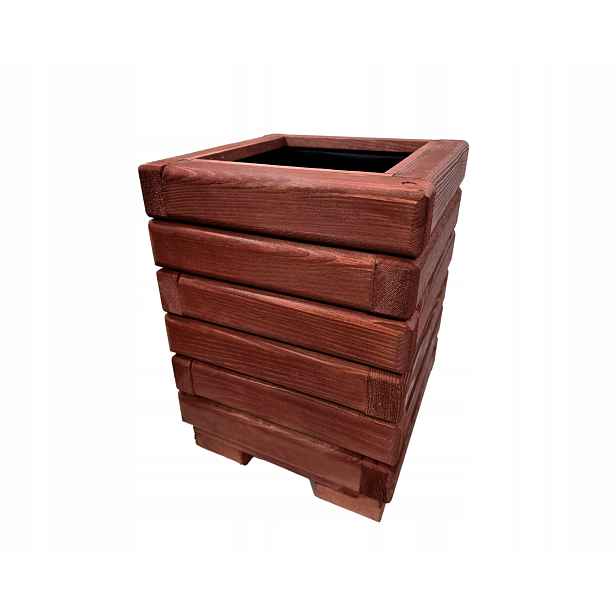 Zahradní Květináč Dřevěný 25/25/35 cm Red Impregnát Borovice Ozdobná