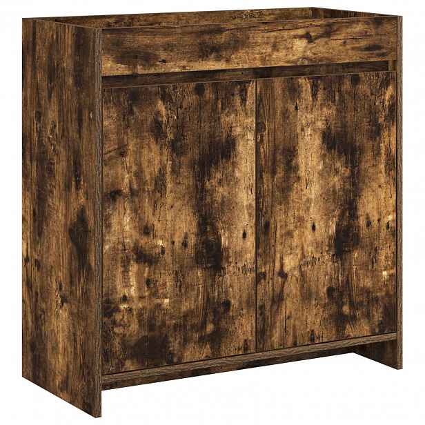 vidaXL Koupelnová skříňka pod umyvadlo Kouřový dub 78,5 x 37,5 x 81 cm