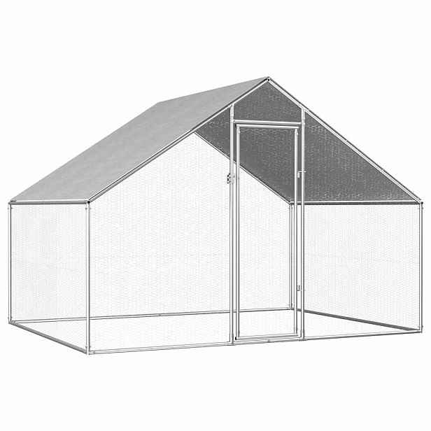 vidaXL Venkovní klec pro kuřata 2,75 x 2 x 1,92 m pozinkovaná ocel