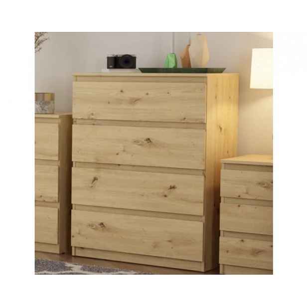 Komoda se 4 zásuvkami Carlos, dub artisan, 75 cm