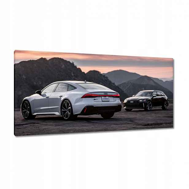 Obrazy 115x55 Bílé a černé Audi RS7