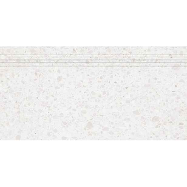 Schodovka RAKO Porfido bílá 30x60 cm mat / lesk DCPSE810.1