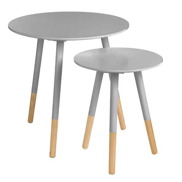 Kulaté odkládací stolky v sadě 2 ks Viborg – Premier Housewares