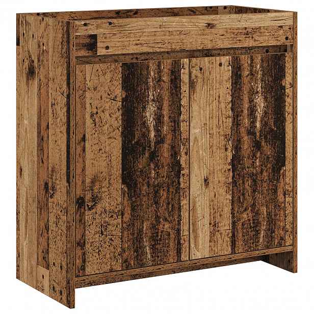 vidaXL Koupelnová skříňka pod umyvadlo Staré dřevo 78,5 x 37,5 x 81 cm