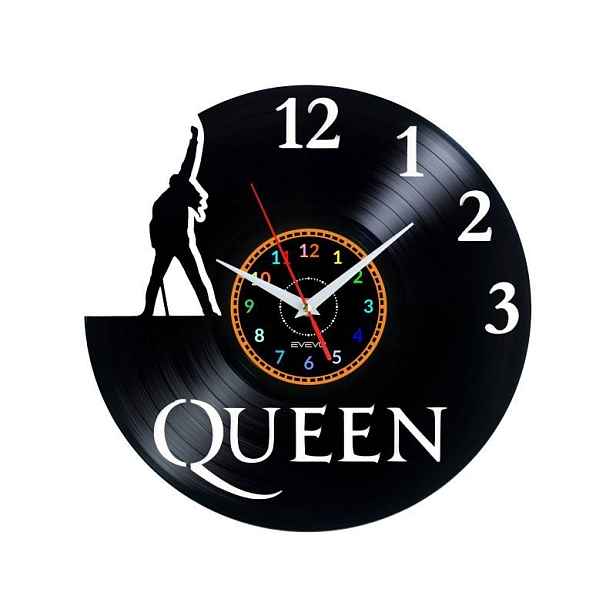 Queen Dárek Originální dekorace do domu Hodiny z vinylové desky