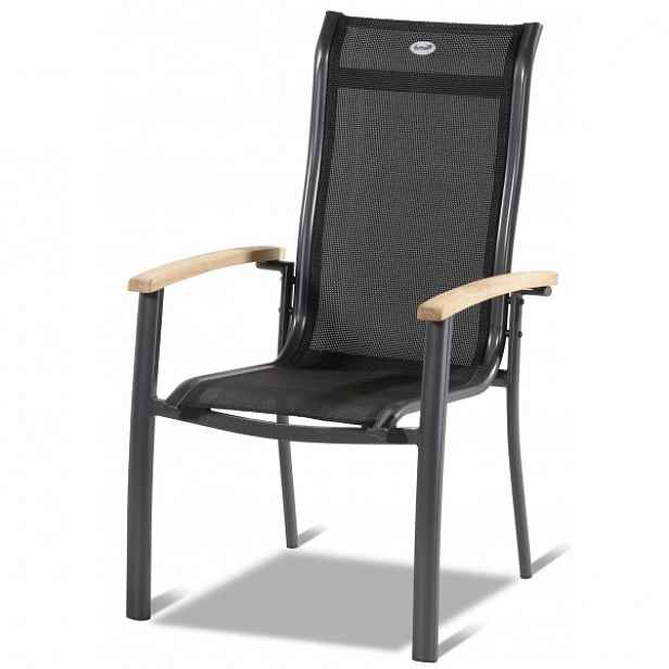 Pevné křeslo Alice s teak područkami, stohovatelné HN65292010