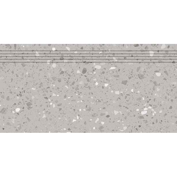 Schodovka RAKO Porfido šedá 30x60 cm mat / lesk DCPSE811.1
