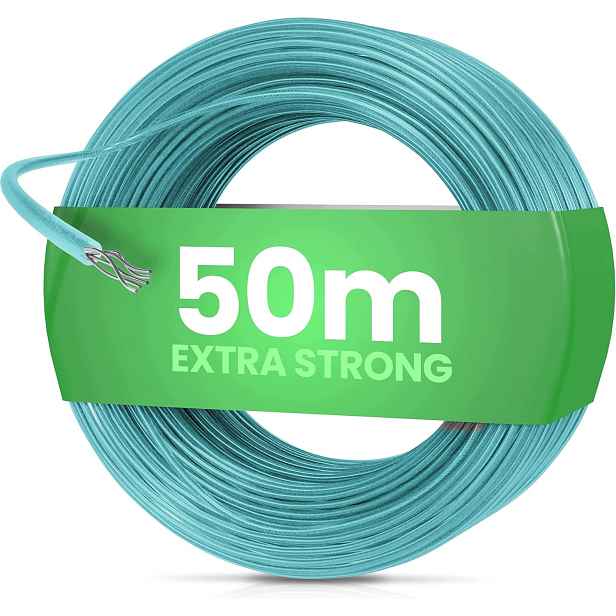 Šňůra na praní SimplySmooth 50 m, ocelové jádro, povrchová úprava Pvc, tyrkysová barva