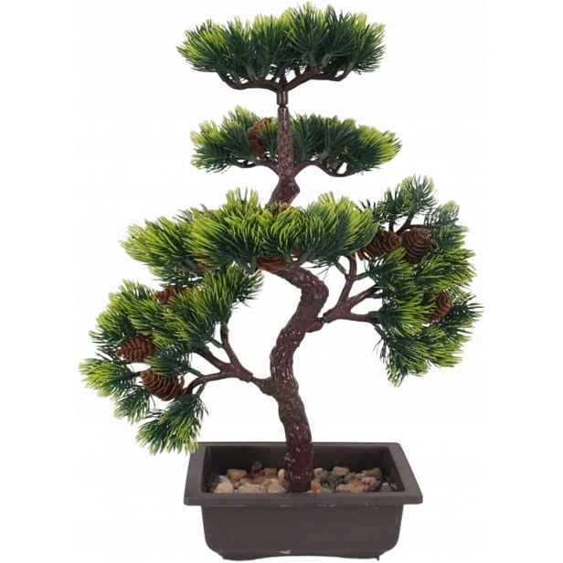 Zelená Umělá Rostlina Stromek Bonsai V Květináči