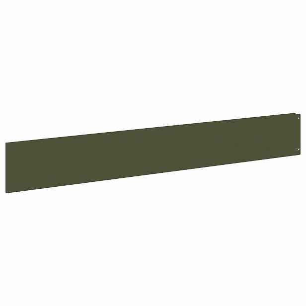 vidaXL Okraj trávníku 20 ks 100 x 15 cm Ocel Olivově zelená