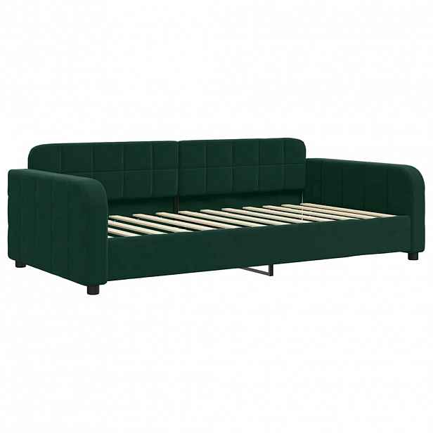 vidaXL Válenda tmavě zelená 90 x 200 cm samet