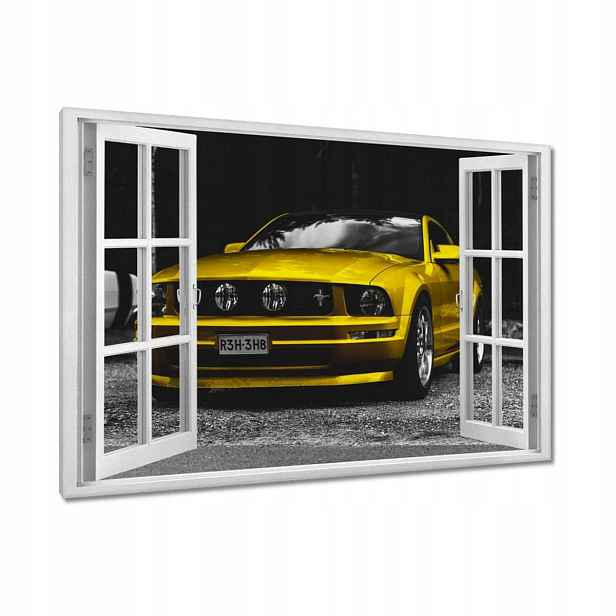 Obrazy 90x60 Žlutý Ford Mustang