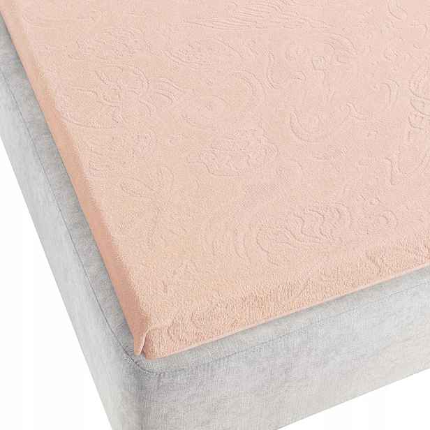 Froté prostěradlo bez gumičky Tulipán 175x220 Zwoltex pudrové, silné