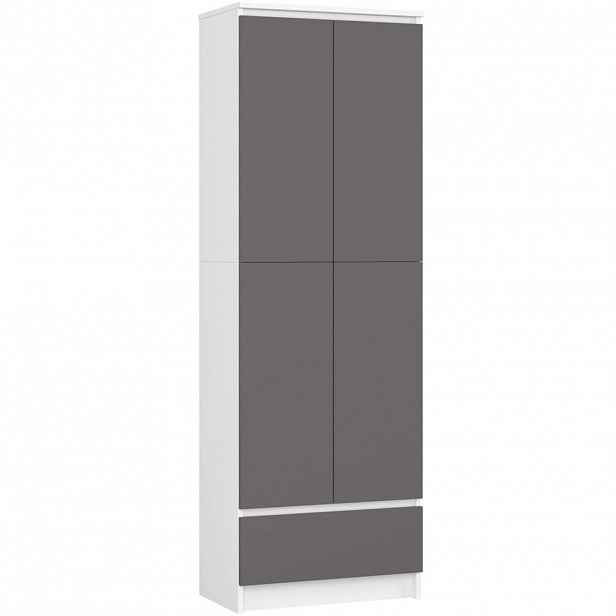 RAUMHIRSCH FURNITURE STOJANOVÁ POLIČKA bílá, grafitově šedá 180/60/35