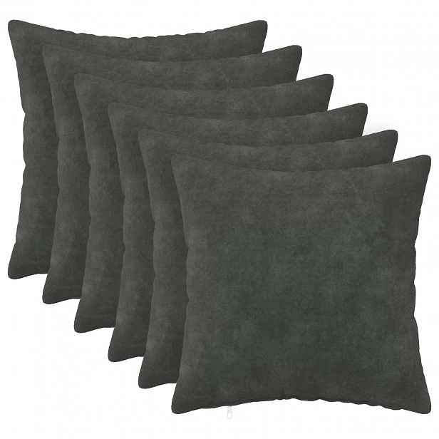vidaXL Povlak na polštář 6 pcs HEERLEN Antracitová 50 x 50 cm