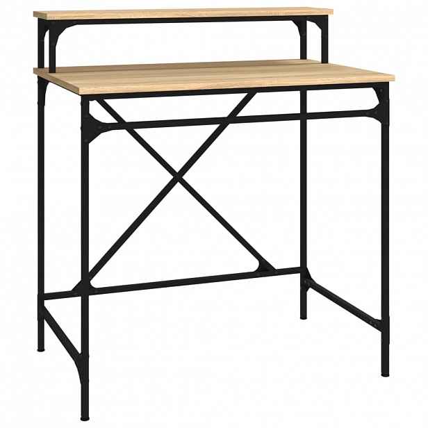 vidaXL Psací stůl dub sonoma 80 x 50 x 90 cm kompozitní dřevo a železo