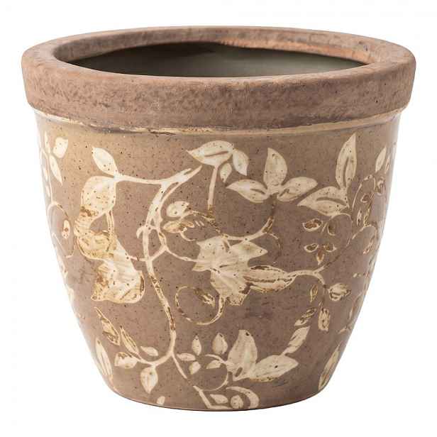 Dekorativní obal na květináč Vintage Charm L - Ø 18*15 cm Clayre & Eef