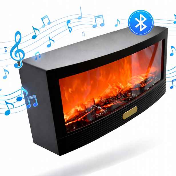 Led Krb Napodobující Skutečný Oheň, Ozdoba, Baterie, Usb Reproduktor, Bluetooth