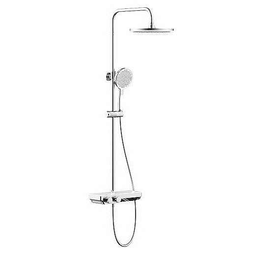 Sprchový systém Swiss Aqua Technologies s poličkou chrom SATSSTPBCH