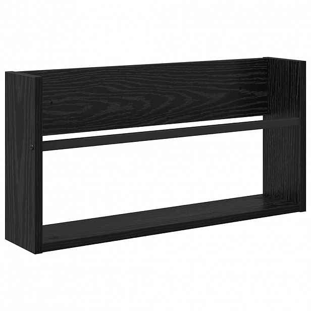 vidaXL Regál na časopisy Černý dub 60 x 12 x 30 cm Kompozitní dřevo