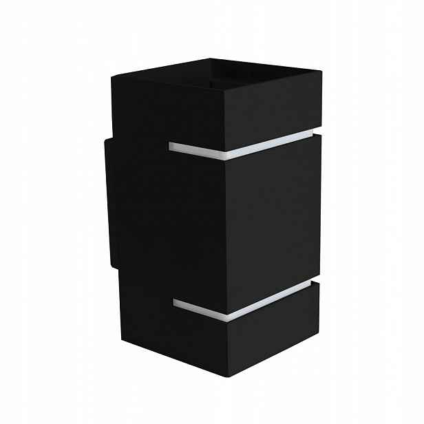 Squalla Lumo G9 Nástěnné Svítidlo 230V IP20 80x150 Černé Čtvercové