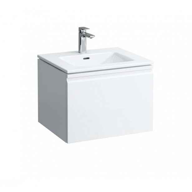 Laufen Pro S - Skříňka s umyvadlem, 60x50x46 cm, 1 zásuvka, lesklá bílá H8609624751041