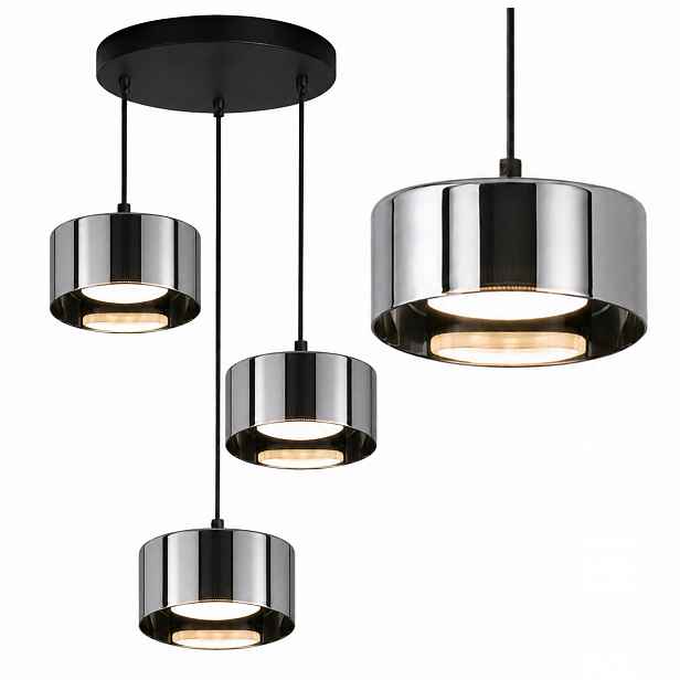 Lustr do obývacího pokoje stropní svítidlo Led Černá Trojitá Moderní Loft GX53