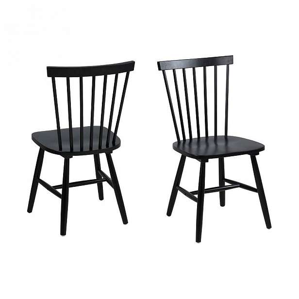 Sada 2 černých jídelních židlí Actona Riano Dining Set