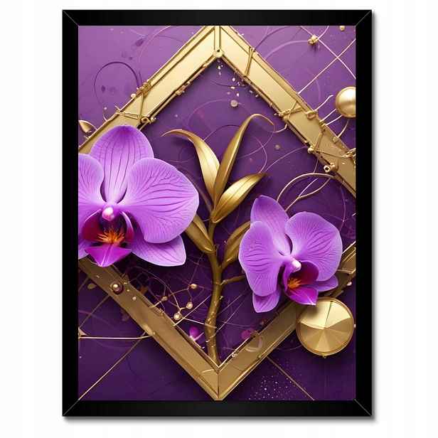 Plakáty v rámu 30x40 Fialové orchideje a zlo