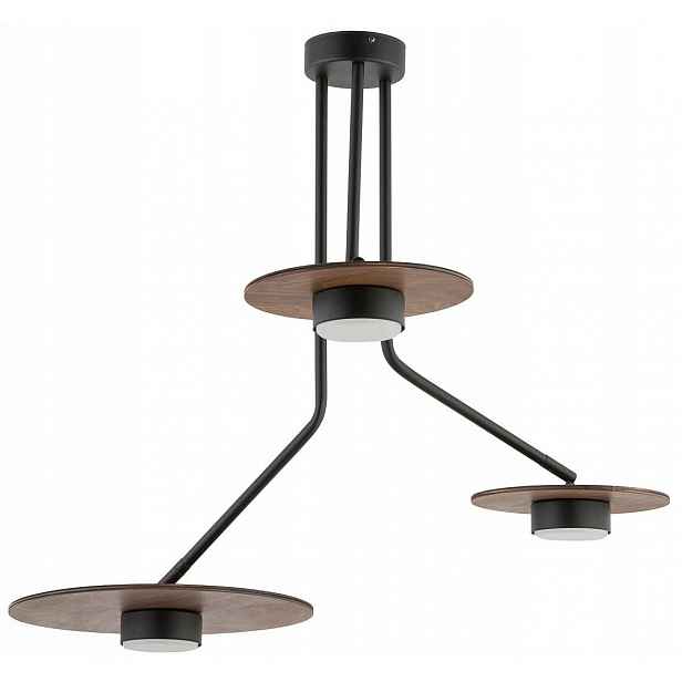 Stropní Svítidlo Disk Černá Hnědá 3xXG53 Závěsná lampa do pokoje do domu