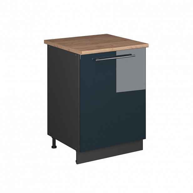 Vicco SKŘÍŇKA POD DŘEZ Fame-Line, Tmavě modrá s vysokým leskem/Antracit, 60 cm
