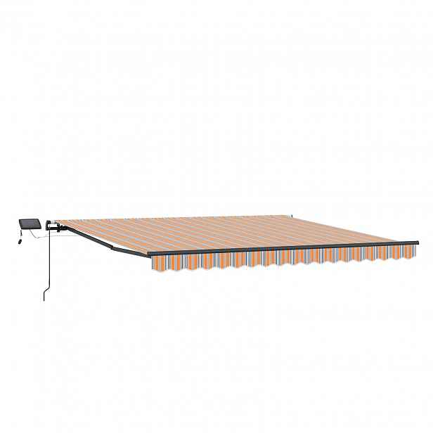 vidaXL Stahovací markýza Vícebarevný 450 × 350 cm Látka a hliník