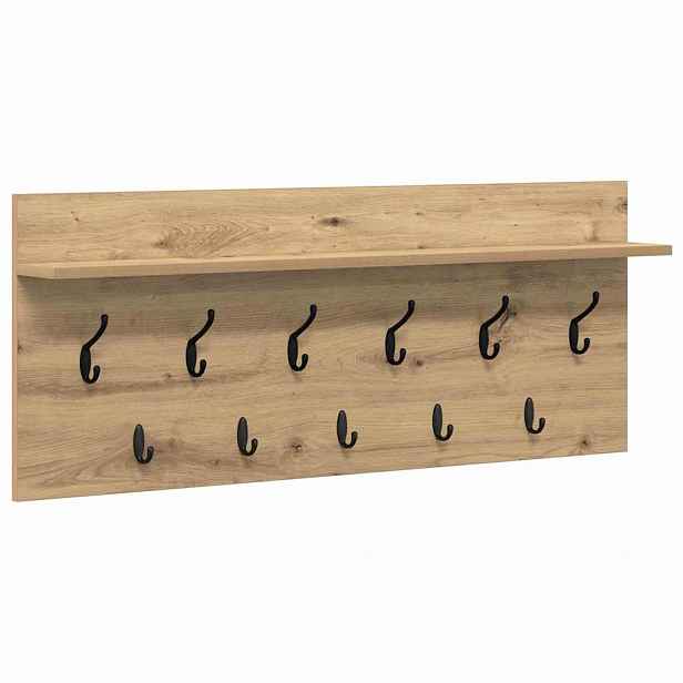 vidaXL Nástěnný věšák na kabáty Nástěnná montáž Artisanový dub