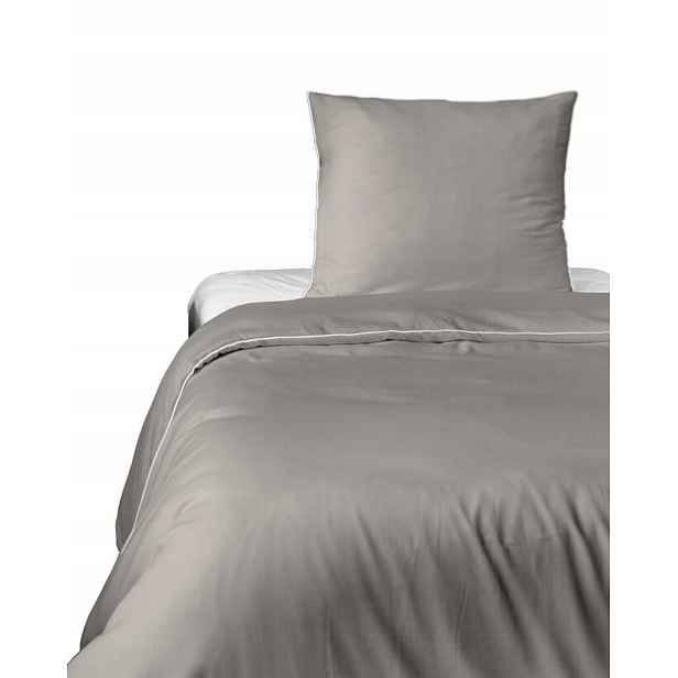 Povlečení Pure z bavlněného makosatinu 140x200 Béžová Premium