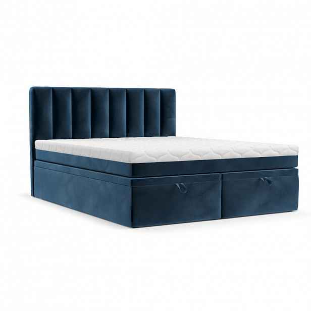 AltaBeds POSTEL BOXSPRING LUME 180/200 Tmavě modrá