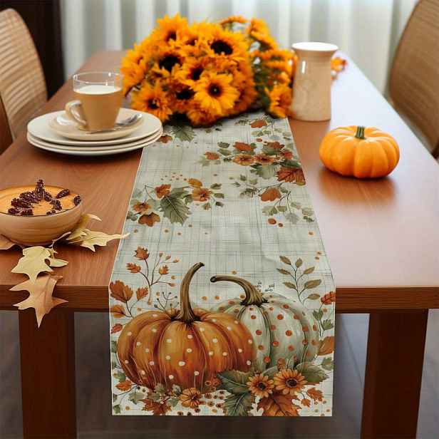 TEMU 1 ks, pro halloweenský běhoun na stůl, pro halloweenskou výzdobu stolu, pro halloweenské dekorace stolu, běhoun na kuchyňský stůl, běhouny na