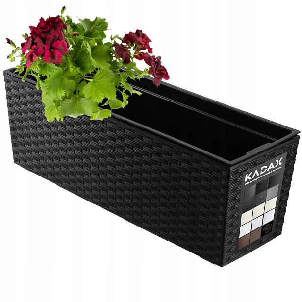 Květináč Balkonový Truhlík S Vložkou Květinový Na Zábradlí 19x56 cm