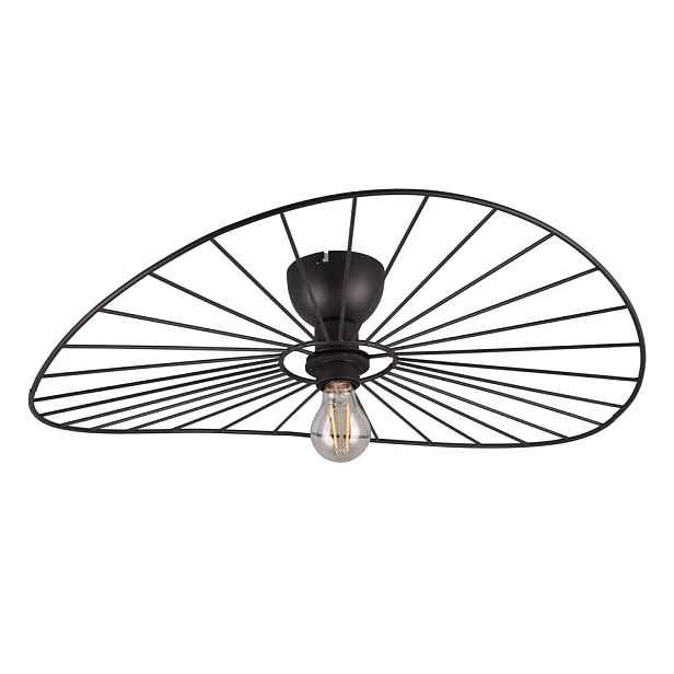 Matně černé stropní svítidlo ø 60 cm Chapeau – Reality