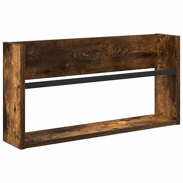 vidaXL Regál na časopisy Kouřový dub 60 x 12 x 30 cm Kompozitní dřevo