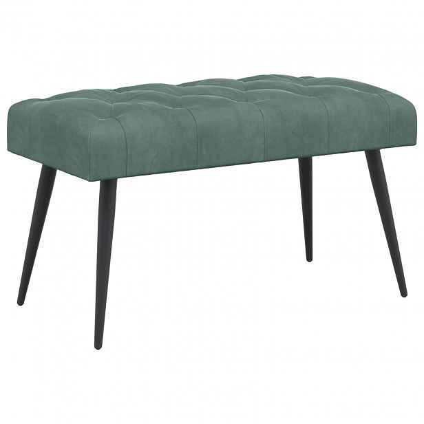 vidaXL Lavice s knoflíkovým prošíváním Mořská zelená 80 x 40 x 46 cm
